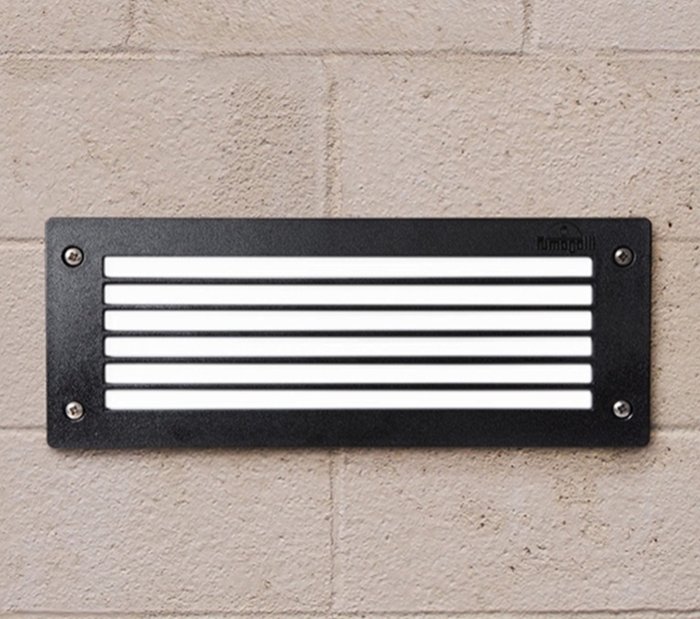 Fumagalli Leti 300 Grille Recessed Bricklight Black