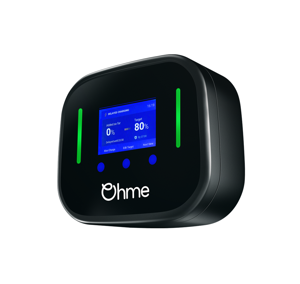 Ohme Home Pro EV Charger 7.4kW Tethered Black 5Mtr Lead